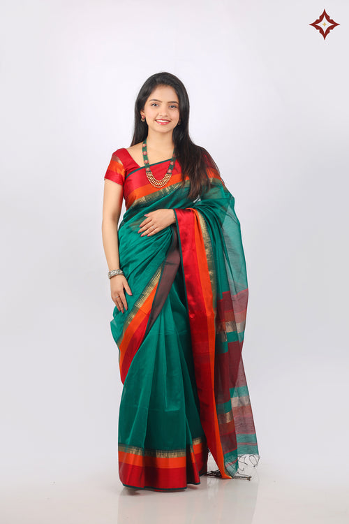 Maheshwari Multithread Satin Border