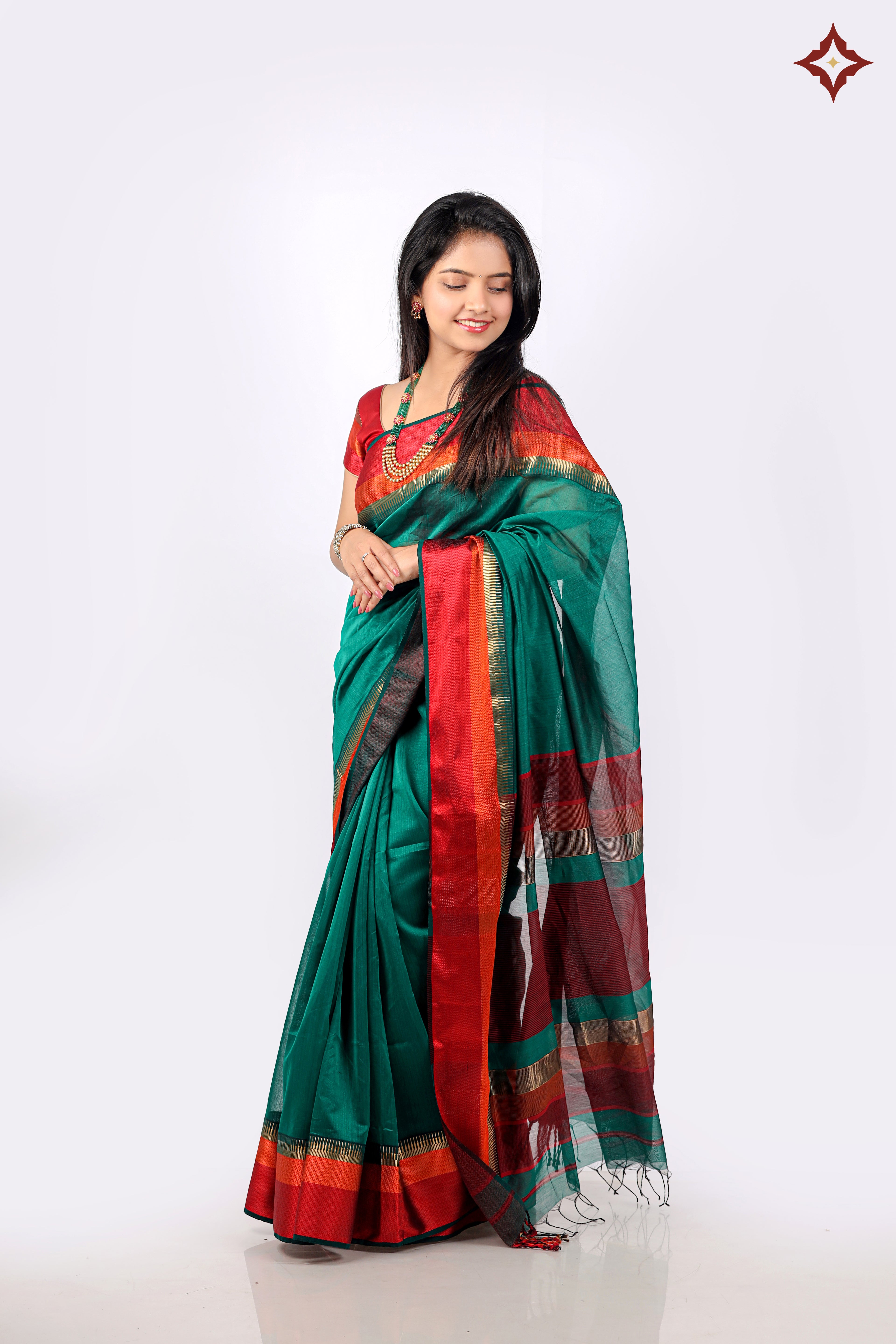 Maheshwari Multithread Satin Border