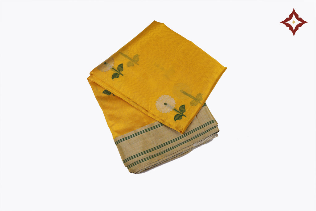 Chanderi Pattu Floral Motif