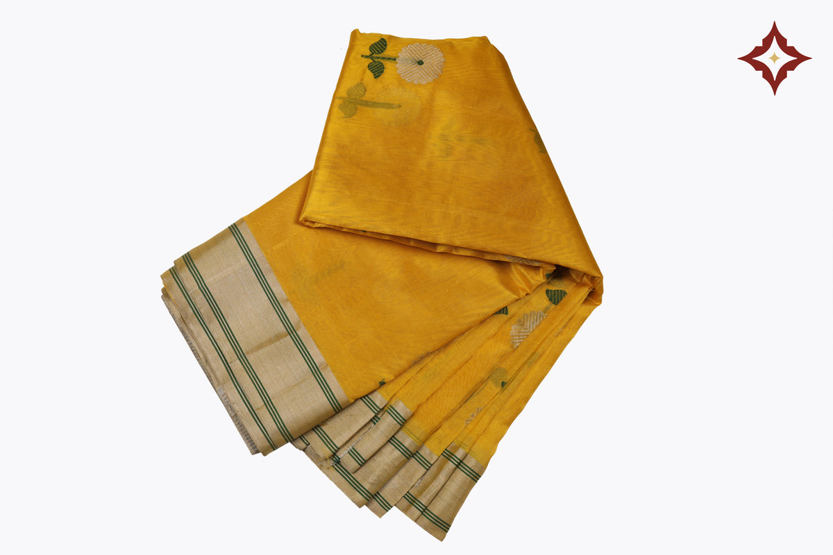 Chanderi Pattu Floral Motif