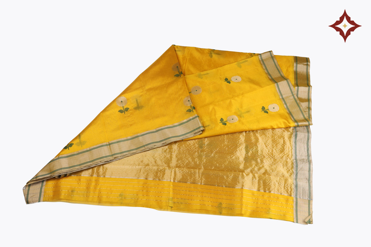 Chanderi Pattu Floral Motif