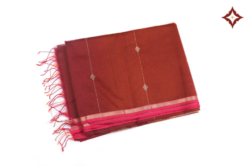 Handloom Maheshwari Dual Tone Zari Line