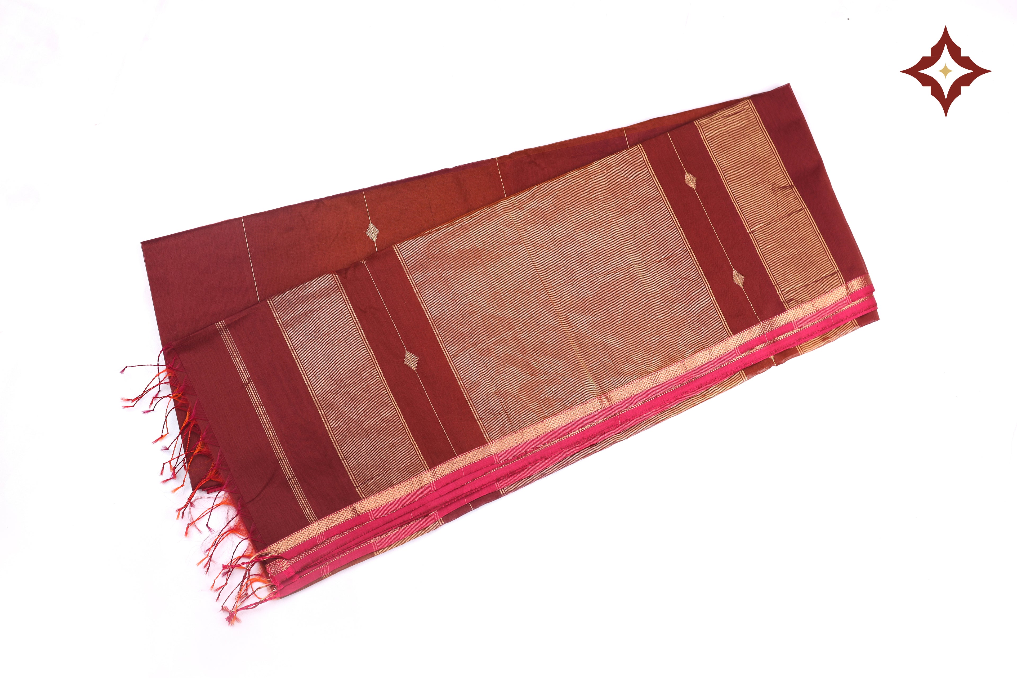Handloom Maheshwari Dual Tone Zari Line