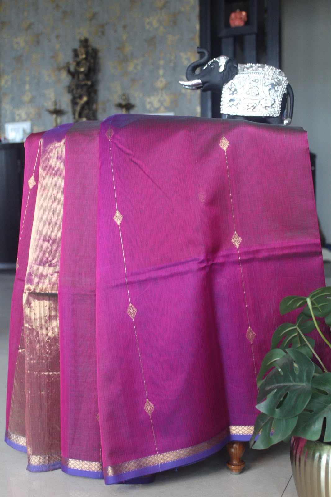 Magenta Royale Zari Silk Saree