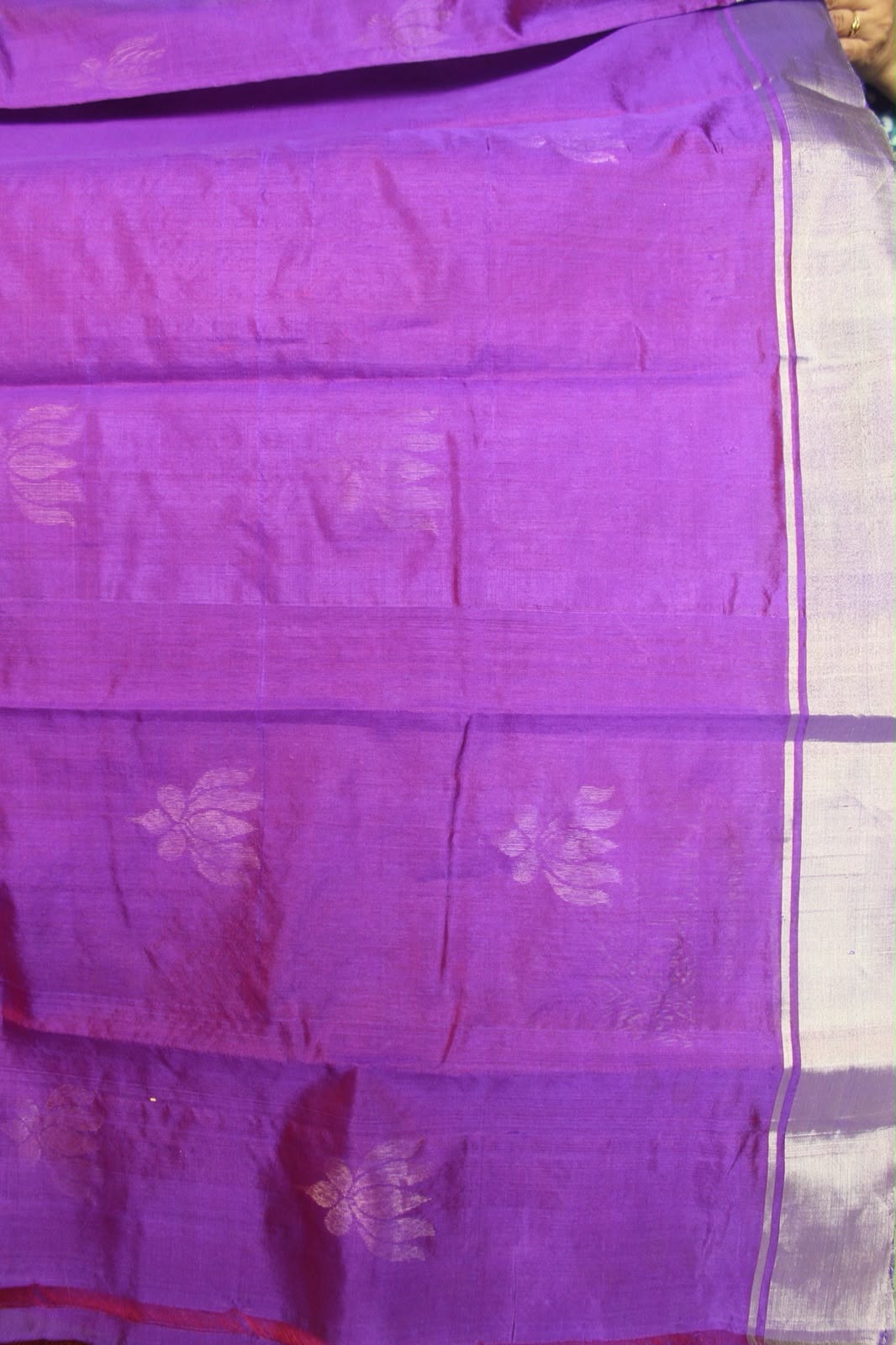 Royal Lavender Lotus Silk Saree