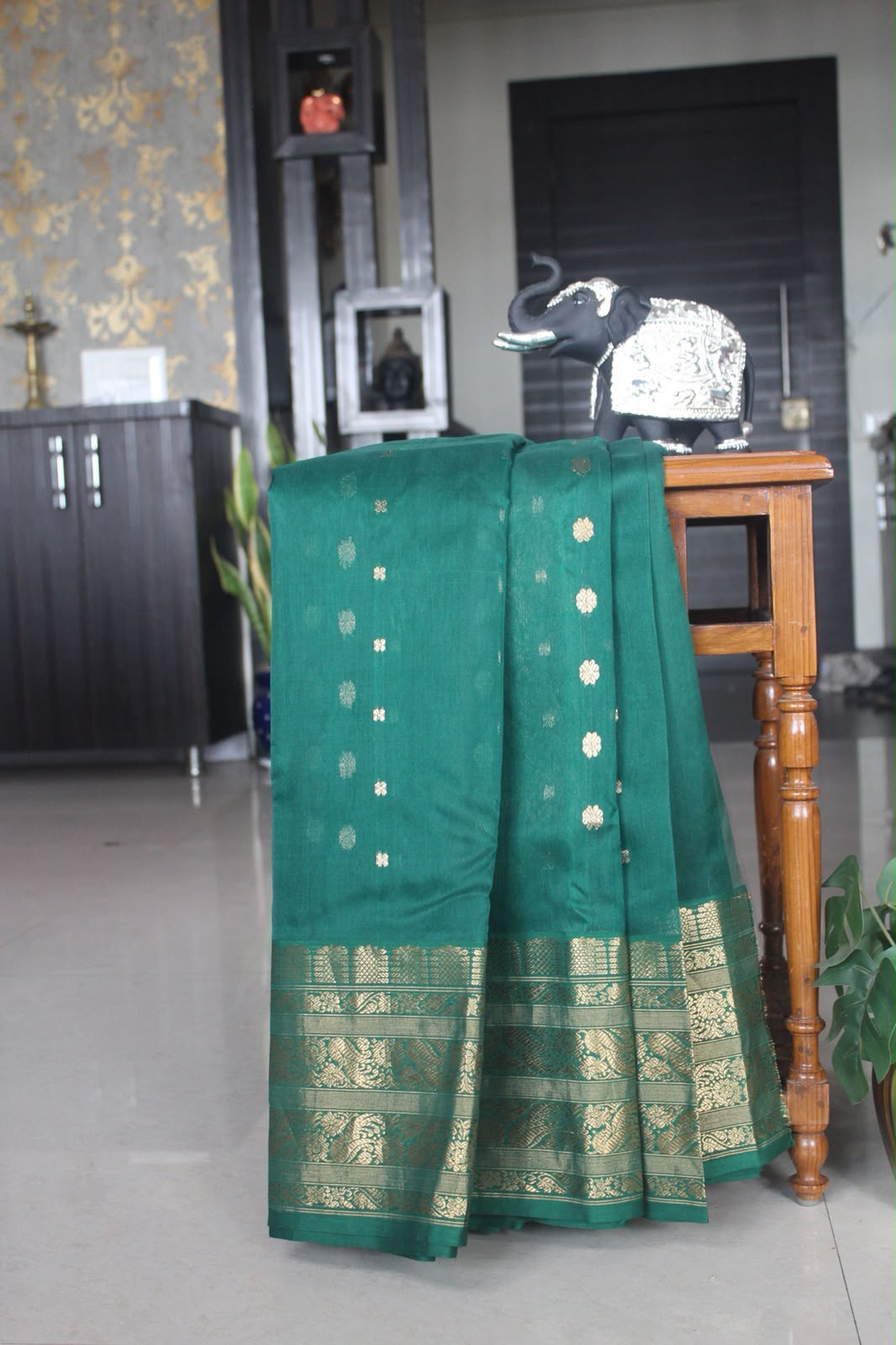 Emerald Breeze Silk Saree