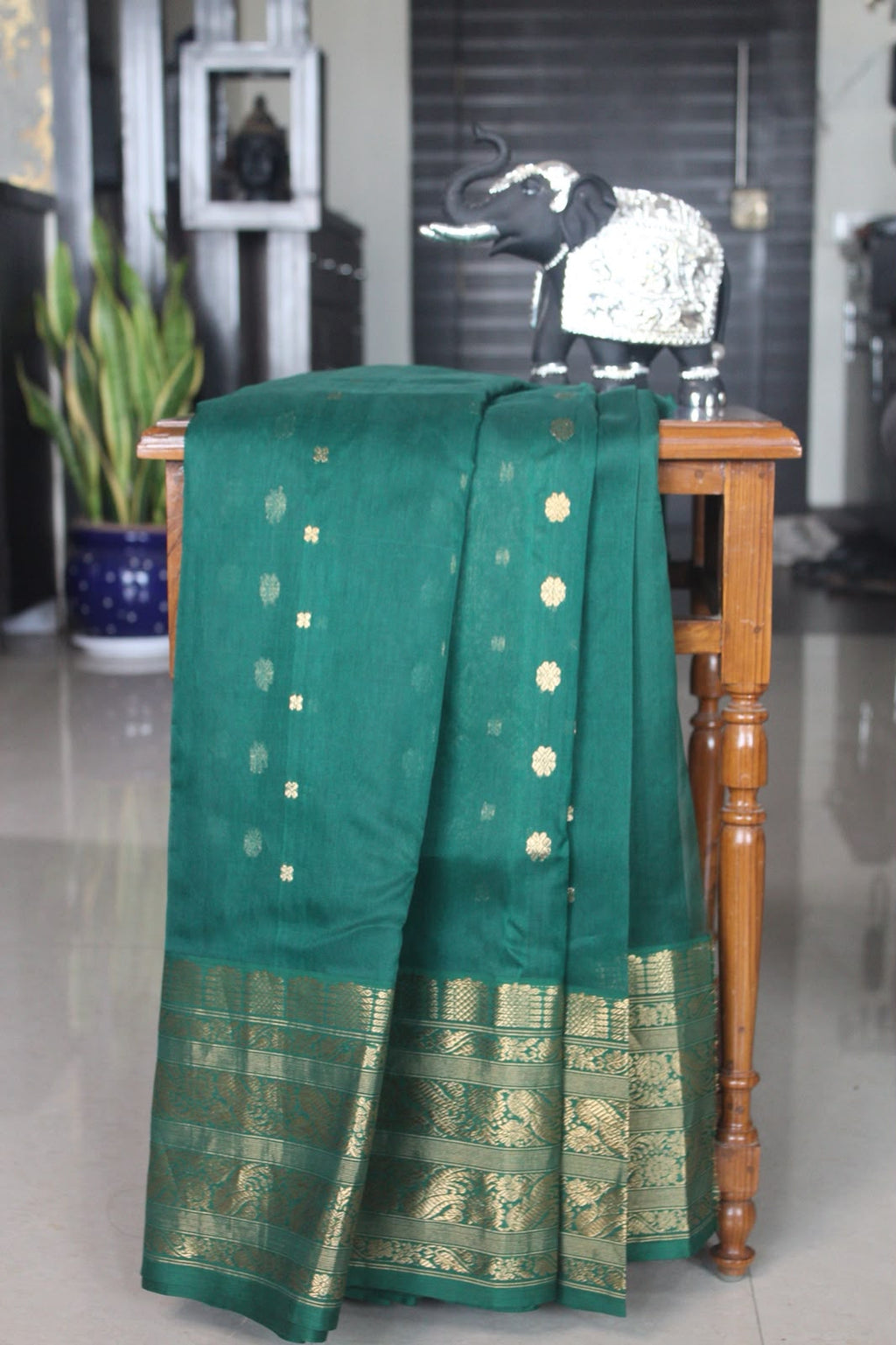 Emerald Breeze Silk Saree